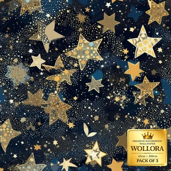 Navy_Star_Pattern_Waterproof_Wallpaper_Roll