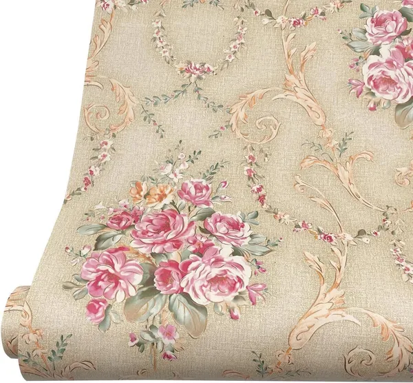 Floral_Print_Decorative_Wallpaper_Roll