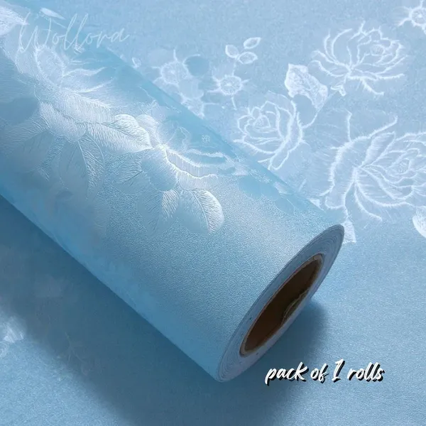 Blue_Embossed_Floral_Pattern_Wallpaper_Rolls