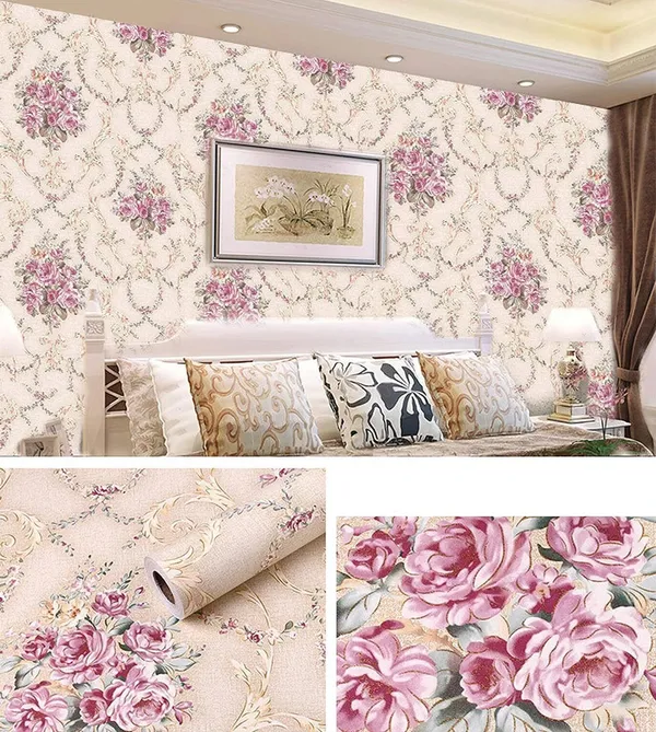 Floral_Print_Decorative_Wallpaper_Roll