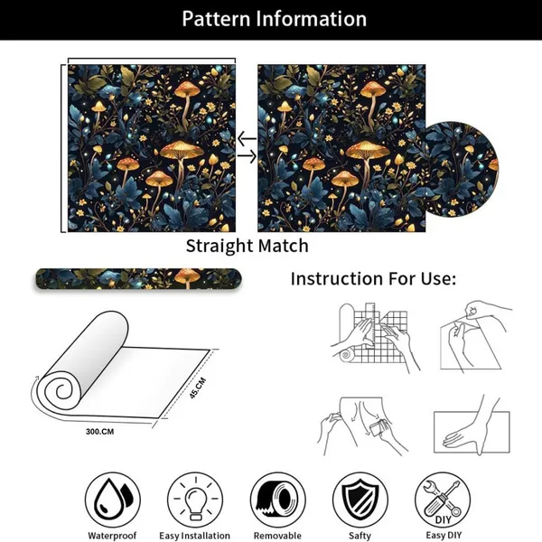 Dark_Botanical_Mushroom_Pattern_Wallpaper