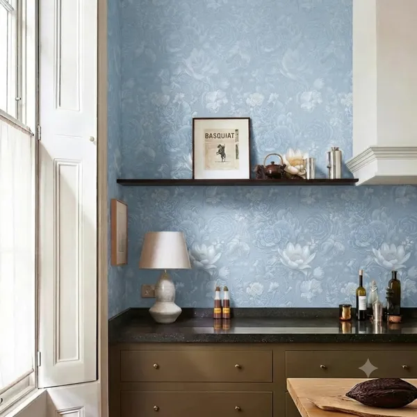 Blue_Embossed_Floral_Pattern_Wallpaper_Roll