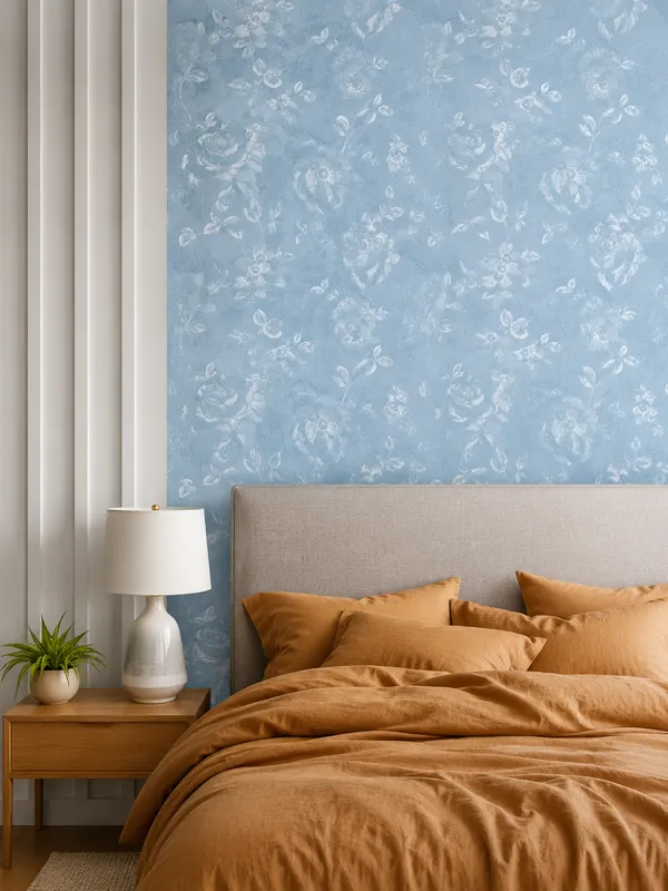 Blue_Embossed_Floral_Pattern_Wallpaper_Roll