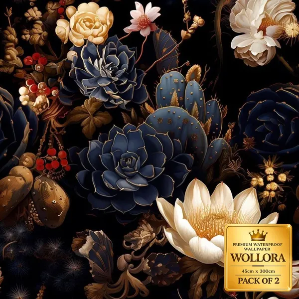 Waterproof_Floral_Cactus_Print_Wallpaper