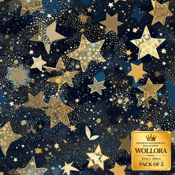 Navy_Star_Pattern_Waterproof_Wallpaper_Roll