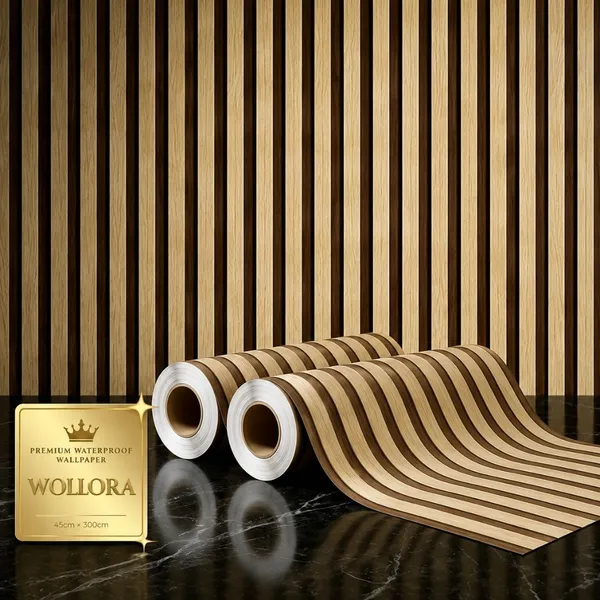 Wollora_Waterproof_Wood_Stripe_Pattern_Wallpaper_Roll