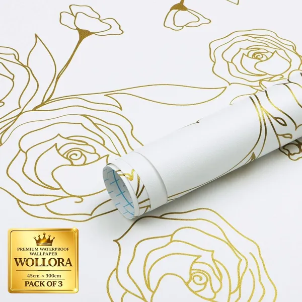 Waterproof_Gold_Floral_Pattern_Wallpaper