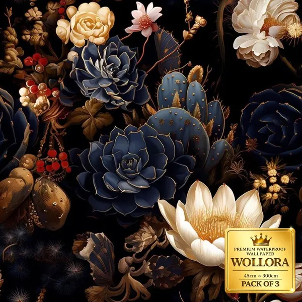 Waterproof_Floral_Cactus_Print_Wallpaper