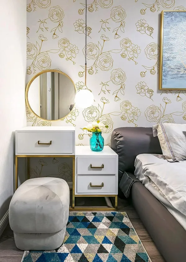 Gold_Floral_Botanical_Print_Wallpaper