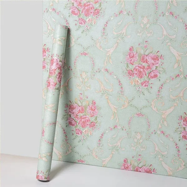 Light_Green_Floral_Printed_Wallpaper