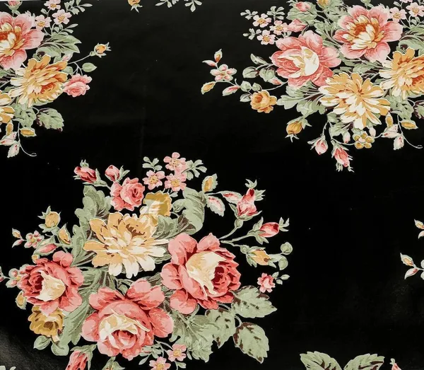 Black_Floral_Print_Decorative_Wallpaper_Roll