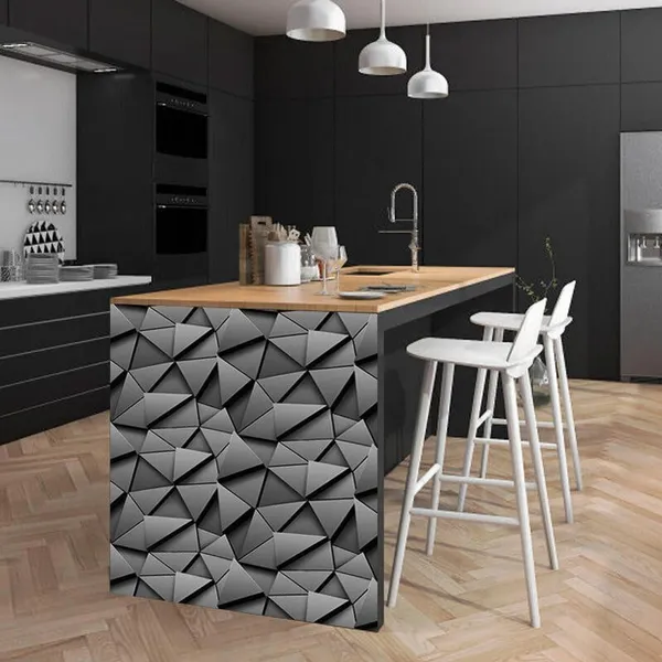 Black_Geometric_3D_Peel_And_Stick_Wallpaper_Roll