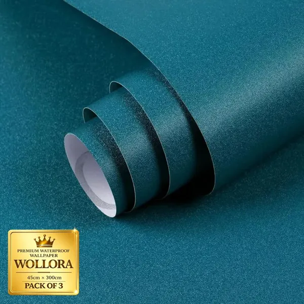 Teal_Waterproof_Textured_Wallpaper_Roll