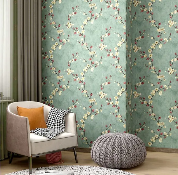 Green_Floral_Botanical_Print_Wallpaper