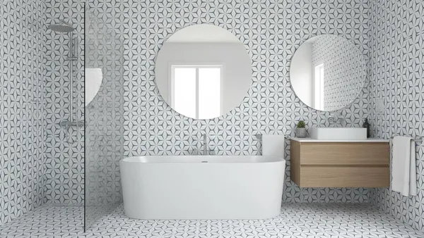 Blue_White_Geometric_Pattern_Decorative_Wallpaper