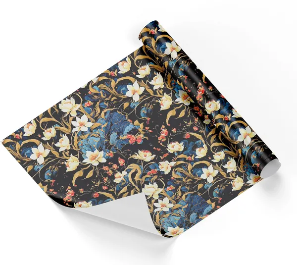Black_Floral_Print_Wall_Wallpaper_Roll
