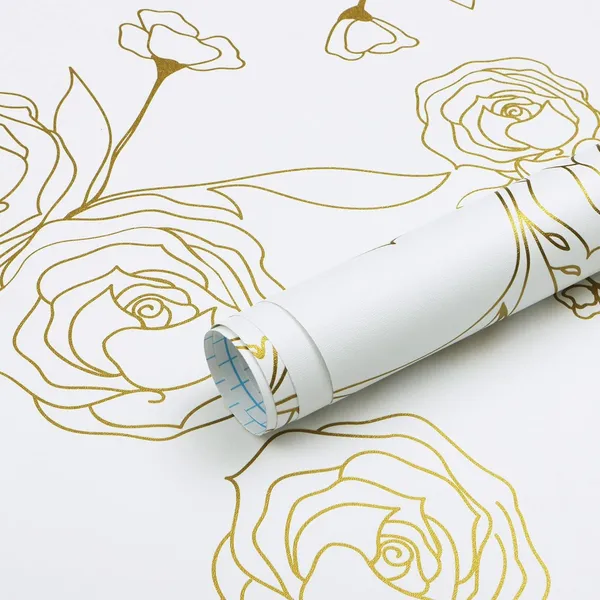 Gold_Floral_Botanical_Print_Wallpaper