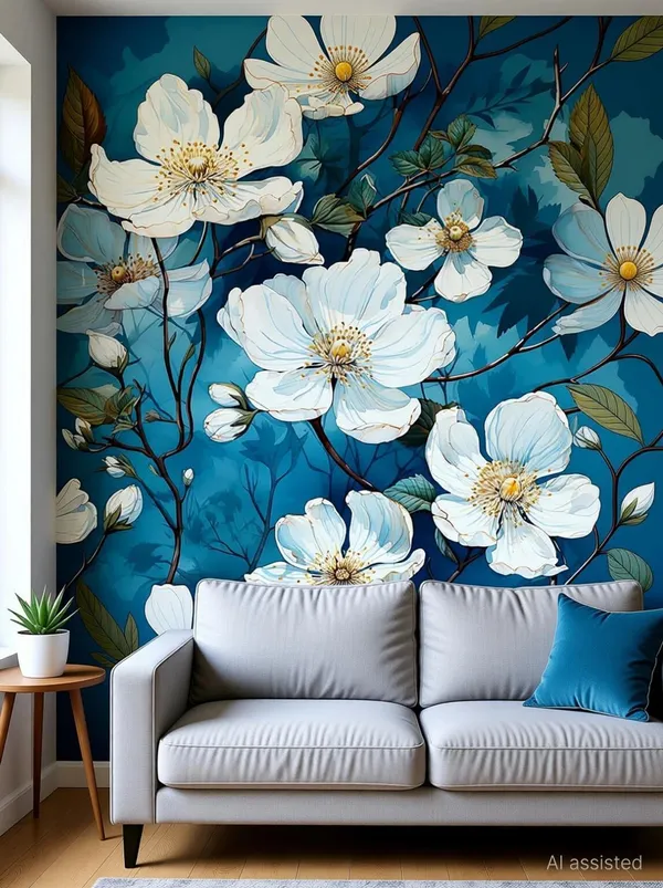 Botanical_Floral_Print_Wall_Mural_Wallpaper_Roll