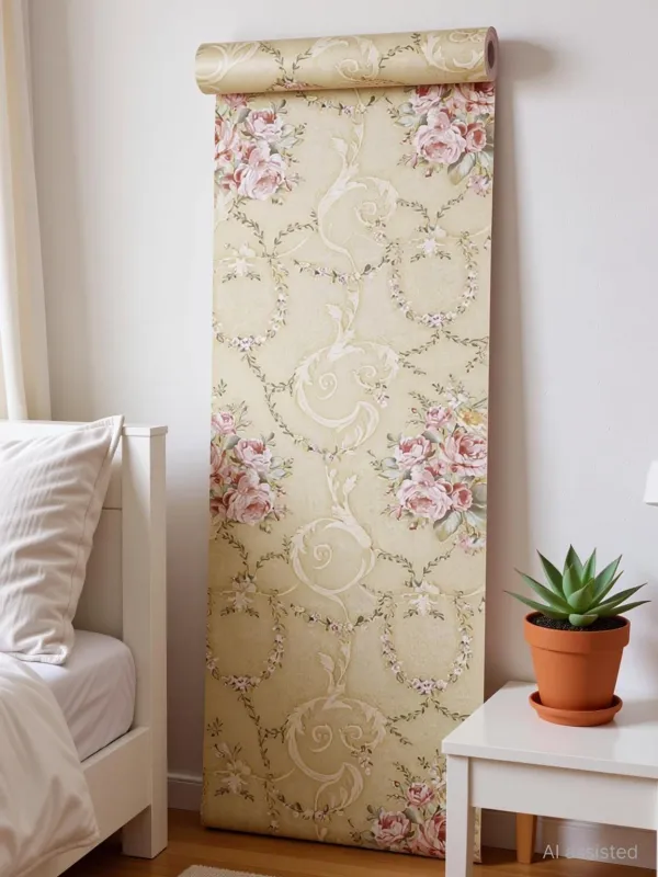 Beige_Floral_Damask_Pattern_Wallpaper_Rolls