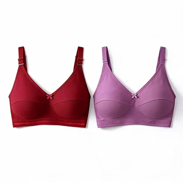 Maroon_Mauve_Cotton_Full_Coverage_Wide_Strap_Bra_Set_For_Women_(Pack_of_2)