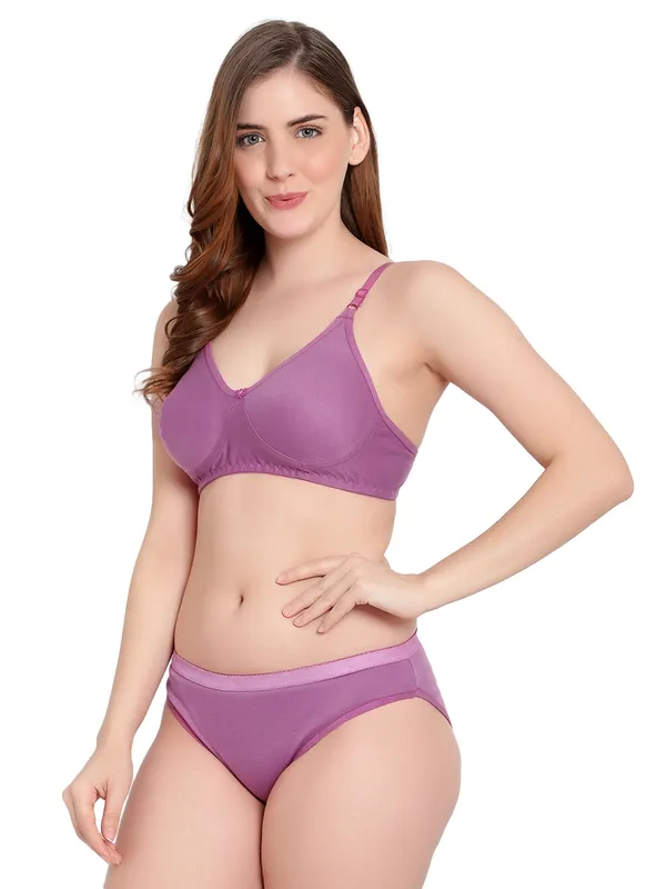 Multicolor_Cotton_Ligerie_Seamless_Moulded_Wirefree_Bra_And_Panty_Set_For_Women_And_Girls_(Pack_of_3)