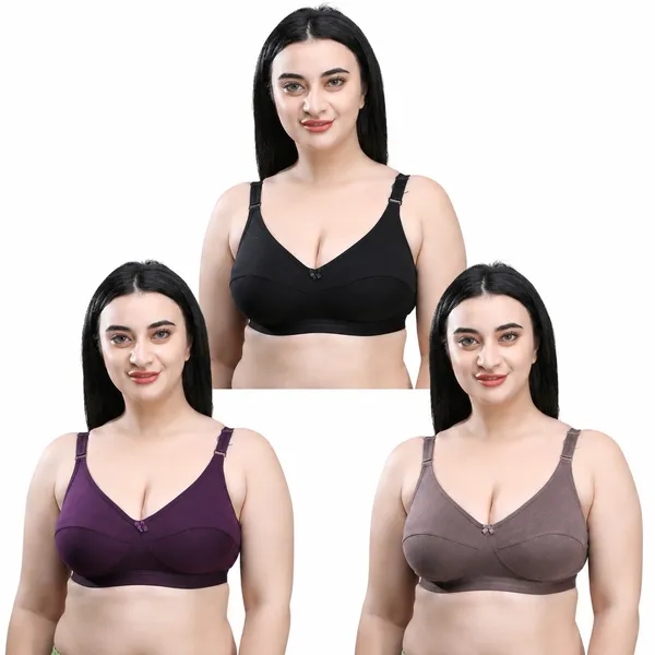 Multicolor_Cotton_Full_Coverage_Wirefree_Bra_Set_For_Women_(Pack_of_3)