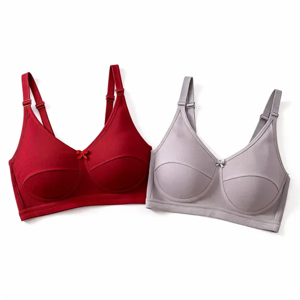 Red_Grey_Cotton_Full_Coverage_Wirefree_Bra_Set_For_Women_(Pack_of_2)