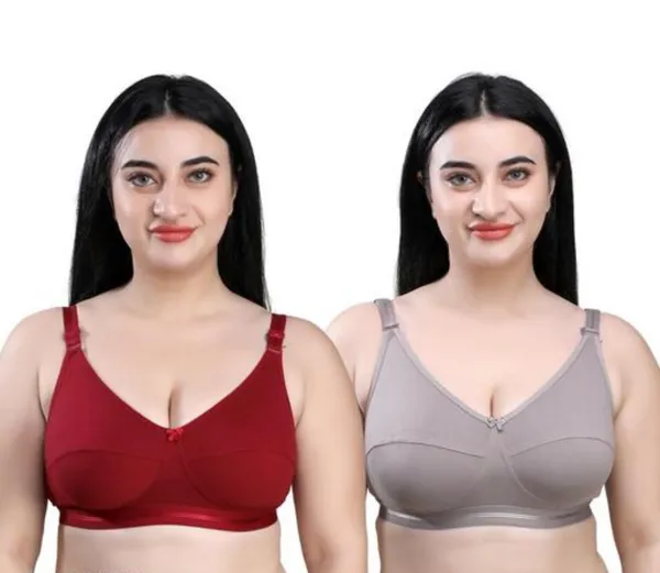 Red_Grey_Cotton_Full_Coverage_Wirefree_Bra_Set_For_Women_(Pack_of_2)
