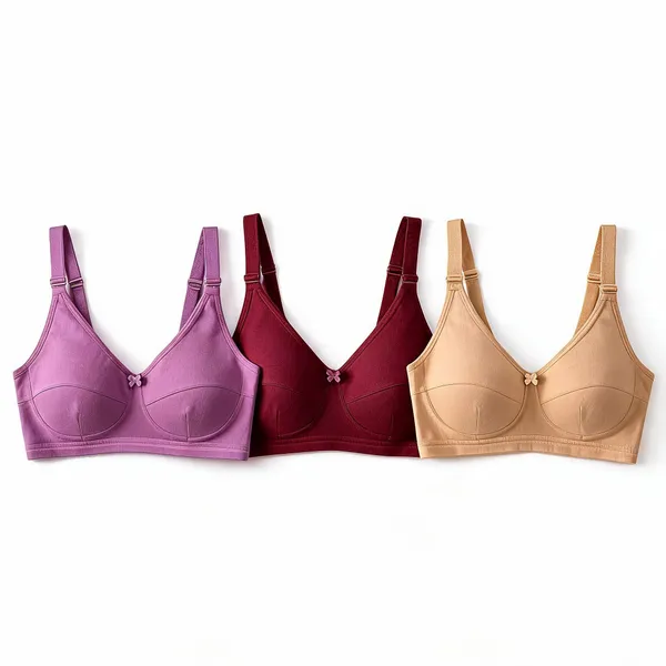 Multicolor_Cotton_Full_Coverage_Wirefree_Bra_Set_For_Women_(Pack_of_3)