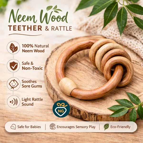 Nivaaro_Natural_Neem_Wood_5_Ring_Rattle_Teether_For_Babies_-_Pack_Of_2