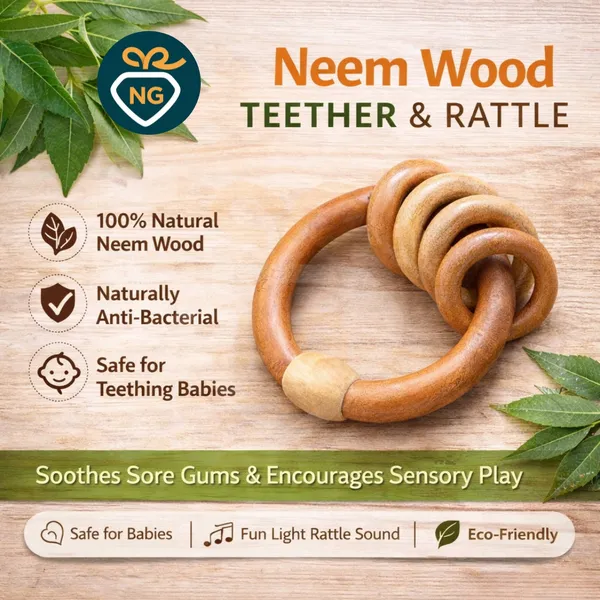 Nivaaro_Natural_Neem_Wood_5_Ring_Rattle_Teether_For_Babies_-_Pack_Of_2