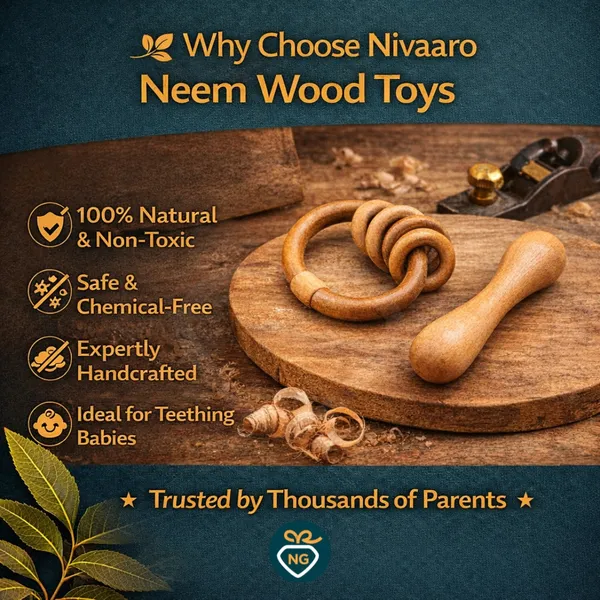 Nivaaro_Natural_Neem_Wood_5_Ring_Rattle_Teether_For_Babies_-_Pack_Of_2