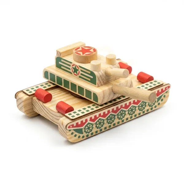 Multicolor_Wood_Handcrafted_Missile_Tank_Vehicle_Toy_For_Kids