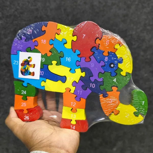 Nivaaro_Multicolor_Wooden_Elephant_Alphabet_Jigsaw_Puzzle_For_Kids