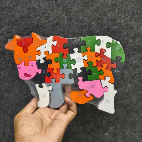 Nivaaro_Multicolor_Wooden_Cow_Double-Sided_Alphabet_Number_Puzzle_For_Kids_Pack_Of_2