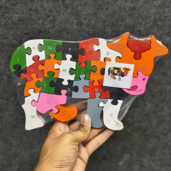 Nivaaro_Multicolor_Wooden_Cow_Double-Sided_Alphabet_Number_Puzzle_For_Kids_Pack_Of_2