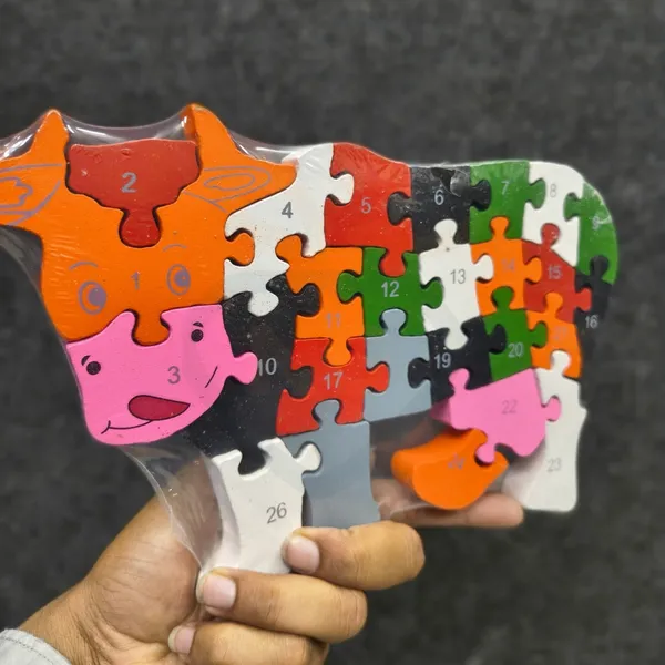 Nivaaro_Multicolor_Wooden_Cow_Double-Sided_Alphabet_Number_Puzzle_For_Kids_Pack_Of_2