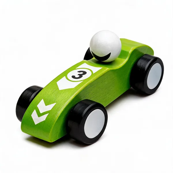 Green_And_White_Wood_Sport_Racing_Car_Toy_For_Kids