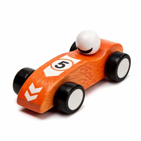Orange_And_White_Wood_Handcrafted_Sport_Racing_Car_Toy_For_Kids