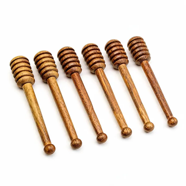 Natural_Wood_Grooved_Honey_Dipper_Drizzler_Stick_5_Inch_-_Pack_Of_6