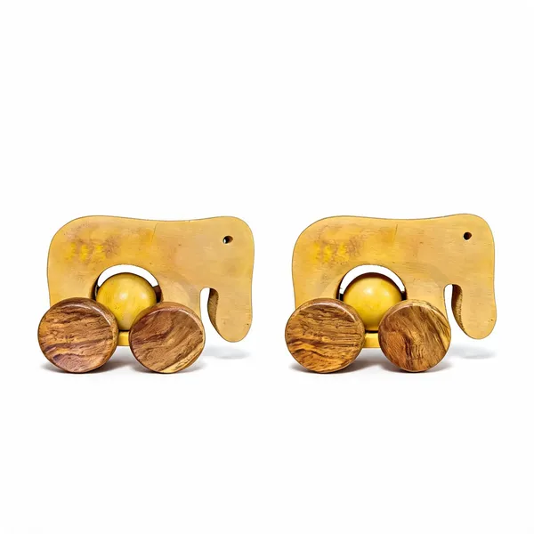 Nivaaro_Natural_Wood_Rolling_Elephant_Push_Toy_For_Kids_-_Pack_Of_2