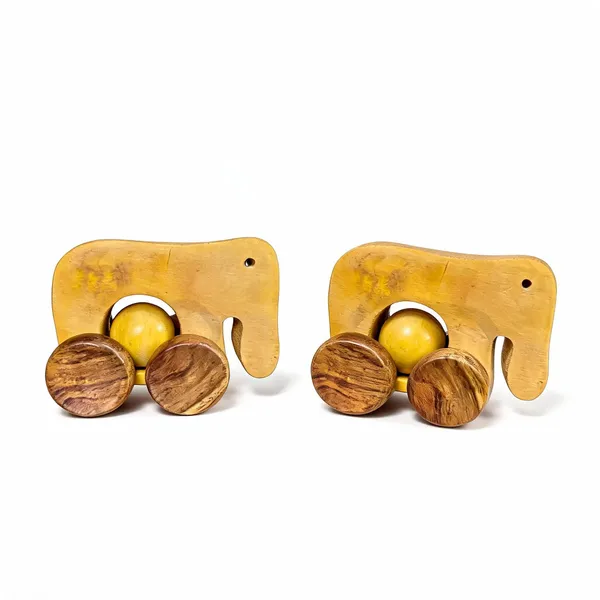Nivaaro_Natural_Wood_Rolling_Elephant_Push_Toy_For_Kids_-_Pack_Of_2