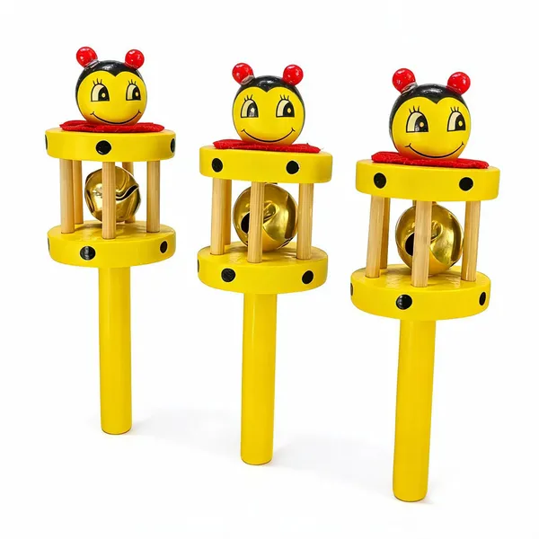 Nivaaro_Yellow_Wooden_Bee_Bell_Rattle_Sensory_Toy_For_Babies_-_Pack_Of_3