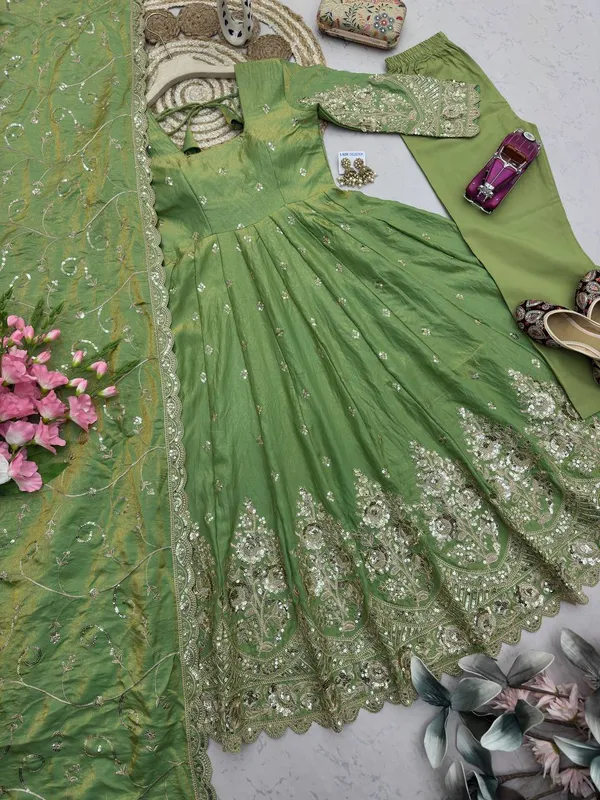 DEKEANSHKA®_Designer_Party_Wear_Embroidered_&_Sequins_Work_Full_Stitched_Gown_with_Dupatta_&_Pant_–_SSC-729