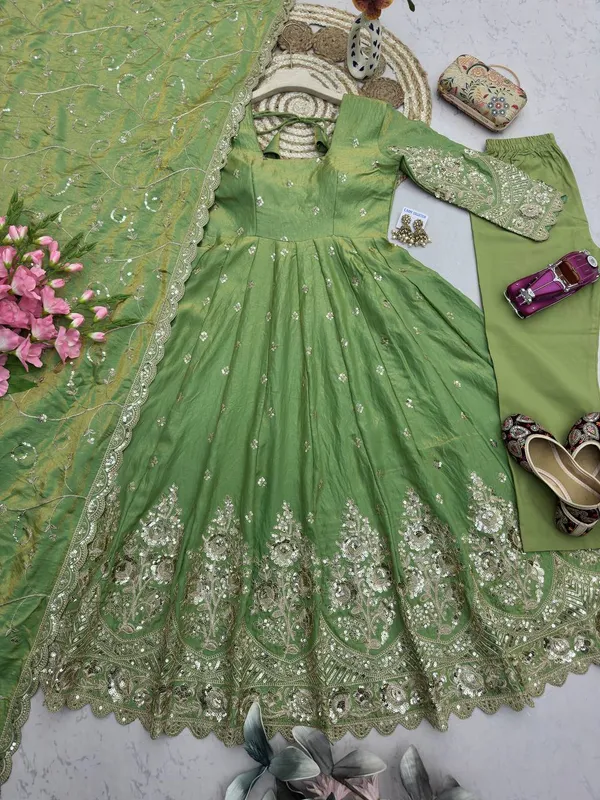 DEKEANSHKA®_Designer_Party_Wear_Embroidered_&_Sequins_Work_Full_Stitched_Gown_with_Dupatta_&_Pant_–_SSC-729