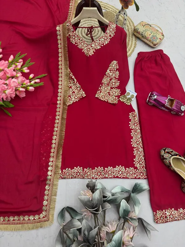 DEKEANSHKA®_Designer_Party_Wear_Heavy_Chinon_Silk_Embroidered_Top_With_Plazo_And_Dupatta_Set