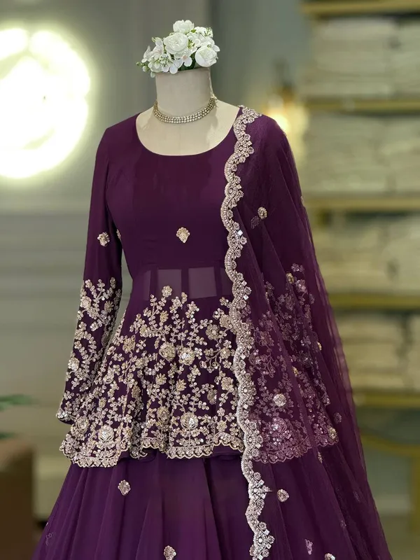 DEKEANSHKA®_Royal_Purple_Designer_Embroidered_Party_Wear_Lehenga_Choli_Set_with_Dupatta