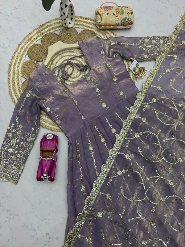 DEKEANSHKA®_Women’s_Designer_Dusty_Lavender_Purple_Embroidered_Party_Wear_Gown_Set_with_Dupatta_&_Pant