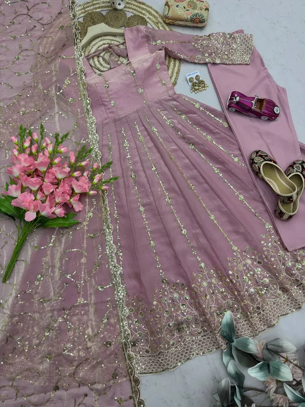 DEKEANSHKA®_Women’s_Designer_Dusty_Mauve_Pink_Embroidered_Party_Wear_Gown_Set_with_Dupatta_&_Pant