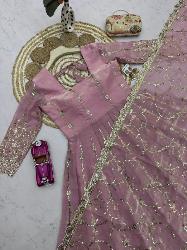 DEKEANSHKA®_Women’s_Designer_Dusty_Mauve_Pink_Embroidered_Party_Wear_Gown_Set_with_Dupatta_&_Pant